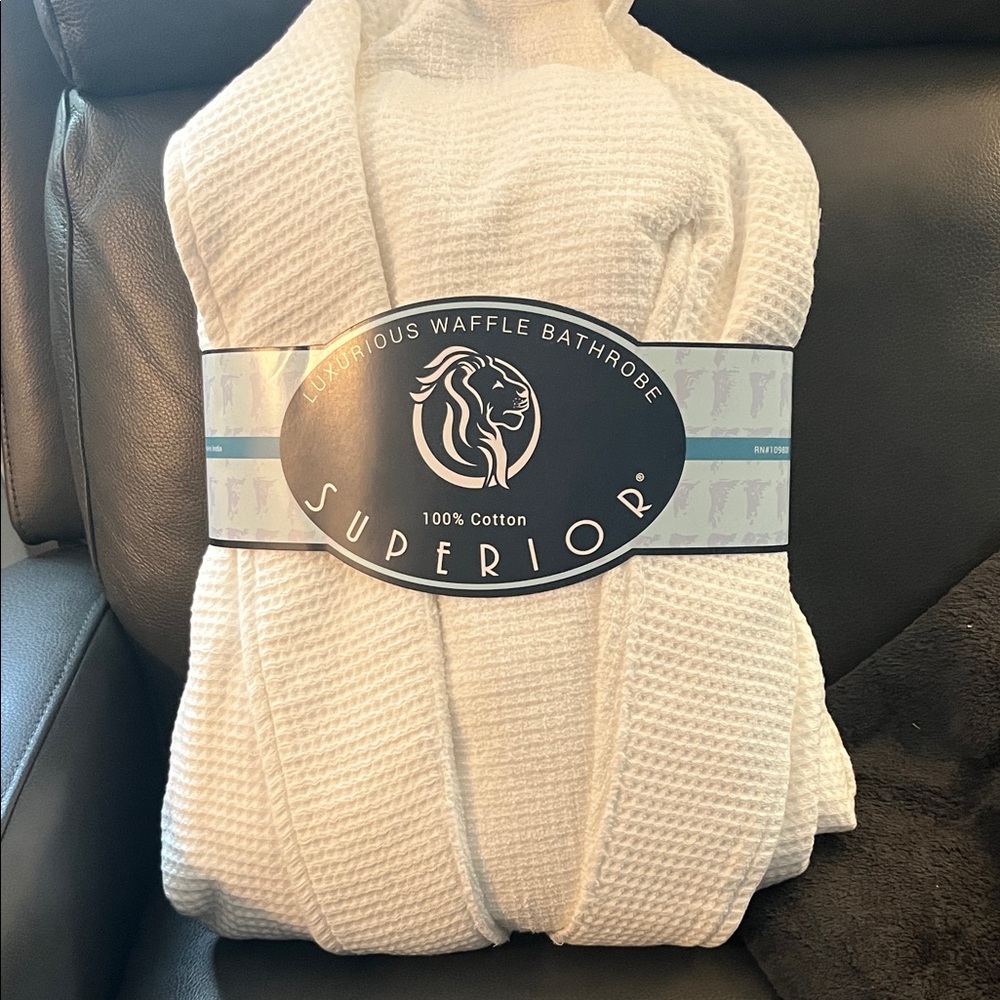 White Waffle Bathrobe Brand New
